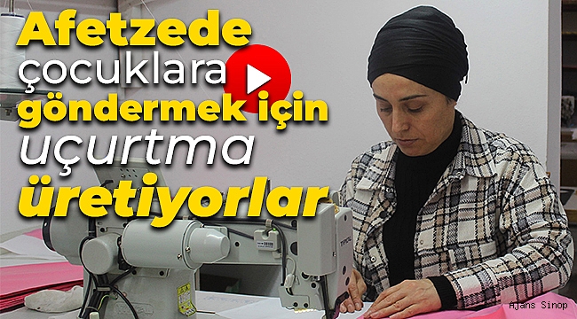 Afetzede çocuklara göndermek için uçurtma üretiyorlar