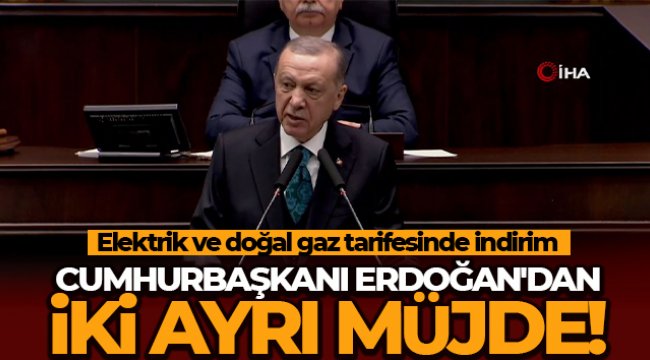 Cumhurbaşkanı Erdoğan'dan müjde: 'Elektrikte nisan ayından itibaren yüzde 15 indirime gidiyoruz'