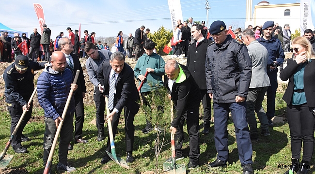 Sinop'ta "6 Şubat Deprem Şehitleri Hatıra Ormanı" fidan dikim töreni