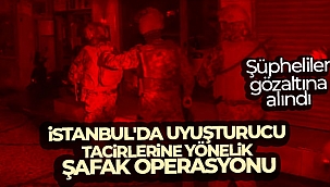 İstanbul'da uyuşturucu tacirlerine yönelik şafak operasyonu