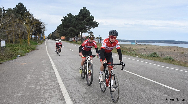 Sinop'ta Bisiklet İl Birinciliği müsabakaları