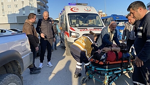 Sinop'ta pikap ile çarpışan motosiklet sürücüsü yaralandı