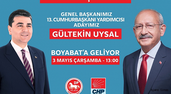 KEMAL KILIÇDAROĞLU VE GÜLTEKİN UYSAL SİNOP'A GELİYOR!