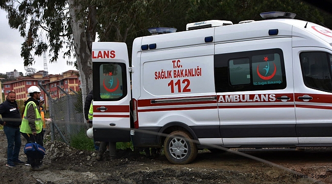 Sinop'ta inşaattan düşen işçi yaralandı