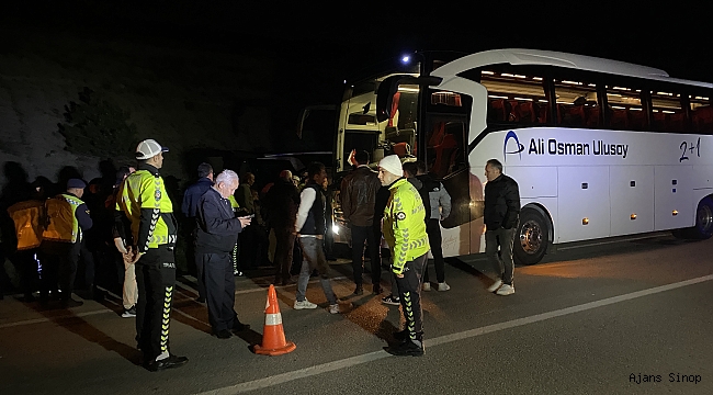 Sinop’ta yolcu otobüsü kazasında 16 yaralı