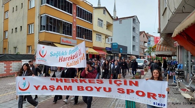 Türkeli'de "Sağlık İçin Hareket Et" yürüyüşü
