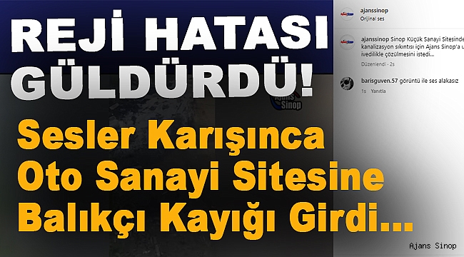 AJANS SİNOP'TAN GÜLDÜREN HATA! REJİ HATA YAPTI, OTO SANAYİ SİTESİNE KAYIK SOKTU…