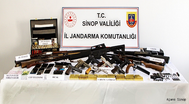 Sinop'ta 'silah ve mühimmat kaçakçılığı' operasyonu: 17 gözaltı