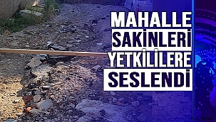 BOZUK YOL MAHALLE HALKININ TEPKİSİNİ ÇEKİYOR