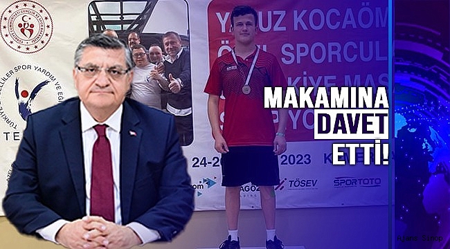 VALİ ÖZARSLAN'DAN MASA TENİSİNİN EFE'SİNE DAVET!