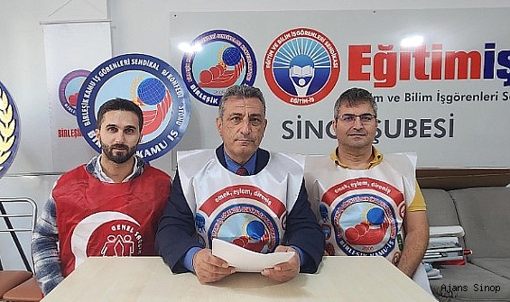 Sinop'ta Kamu Emekçilerinden ortak basın açıklaması
