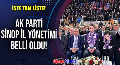 Sinop'ta AK Parti'nin yeni yönetimi belirlendi