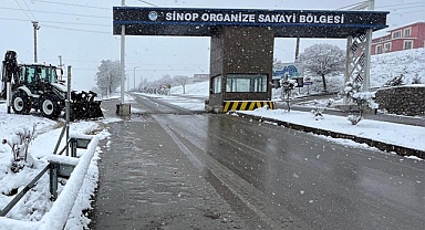 SİNOP OSB’DE KARLA MÜCADELE!