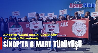 Sinop'ta 8 Mart Yürüyüşü
