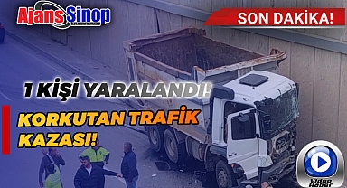 MEYDANA GELEN TRAFİK KAZASINDA BİR KİŞİ YARALANDI!