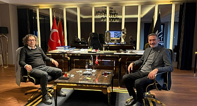 GAZETECİ ÖZEN'DEN OSB BAŞKANI HAKKI ÇAKAN'A ZİYARET!