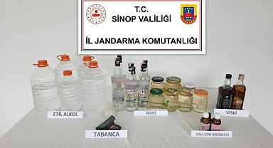 Sinop'ta kaçak alkol operasyonu