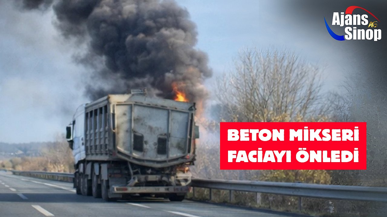 BETON MİKSERİ FACİAYI ÖNLEDİ