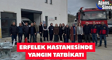 ERFELEK'TE HASTANEDE YANGIN TATBİKATI