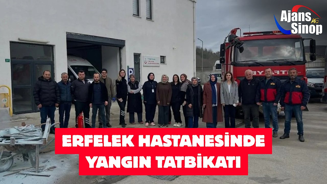 ERFELEK'TE HASTANEDE YANGIN TATBİKATI