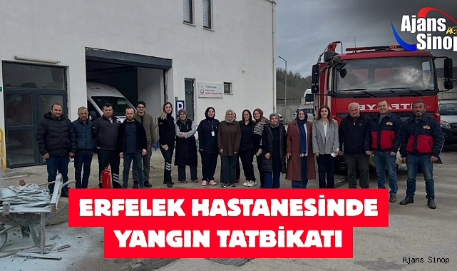 ERFELEK'TE HASTANEDE YANGIN TATBİKATI
