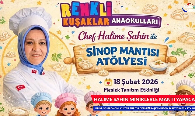 HALİME ŞAHİN MİNİKLERLE MANTI YAPACAK