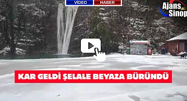 KAR GELDİ ŞELALELER BEYAZA BÜRÜNDÜ