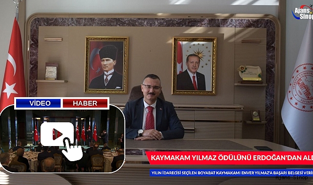 KAYMAKAM YILMAZ ÖDÜLÜNÜ ERDOĞAN'DAN ALDI