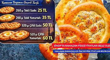 SİNOP'TA RAMAZAN PİDESİ FİYATLARI BELLİ OLDU