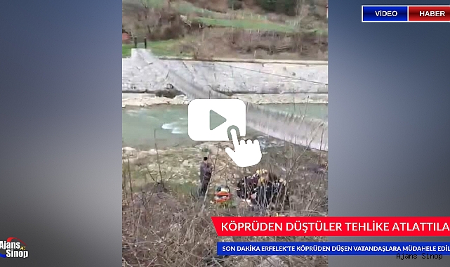 SON DAKİKA ERFELEK'TE TAHTA KÖPRÜDEN DÜŞEN VATANDAŞLARA MÜDAHELE EDİLDİ