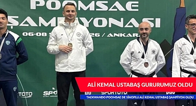 TAEKWANDO POOMSAE DE SİNOPLU ALİ KEMAL USTABAŞ ŞAMPİYON OLDU