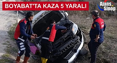 BOYABAT'TA KAZA 5 YARALI