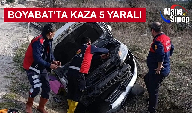 BOYABAT'TA KAZA 5 YARALI