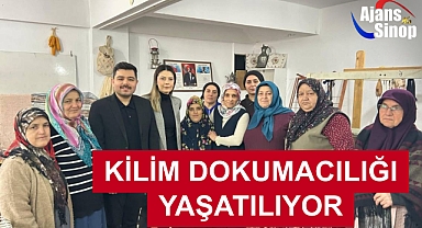 KİLİM DOKUMACILIĞI YAŞATILIYOR