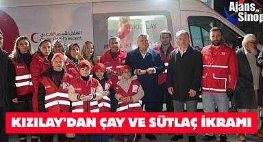 KIZILAY'DAN ÇAY VE SÜTLAÇ İKRAMI