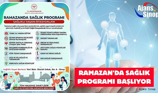 RAMAZAN'DA SAĞLIK PROGRAMI BAŞLIYOR