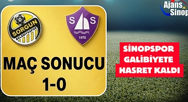 SİNOP SPOR GALİBİYETE HASRET KALDI