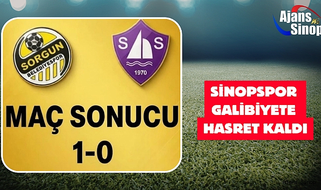 SİNOP SPOR GALİBİYETE HASRET KALDI