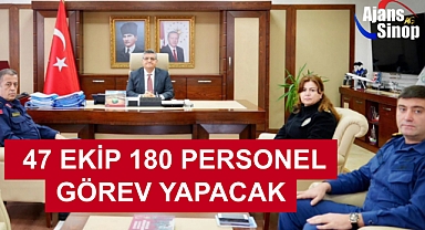 SİNOP'TA BAYRAM TATİLİ İÇİN 47 EKİP 180 PERSONEL GÖREV YAPACAK