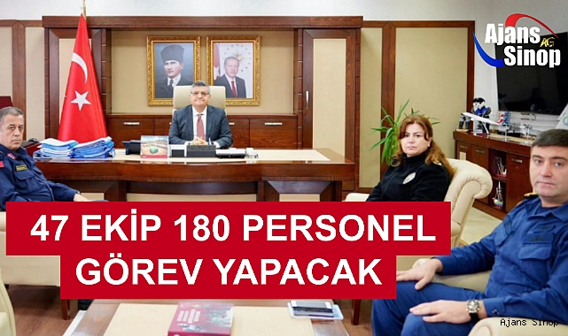 SİNOP'TA BAYRAM TATİLİ İÇİN 47 EKİP 180 PERSONEL GÖREV YAPACAK
