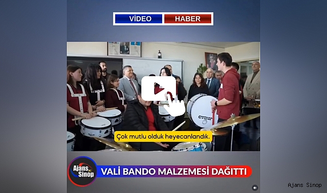 VALİ BANDO MALZEMESİ DAĞITTI