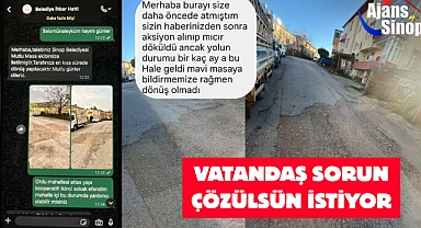 VATANDAŞ SORUN ÇÖZÜLSÜN İSTİYOR