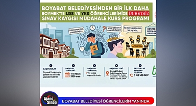 BOYABAT BELEDİYESİ ÖĞRENCİLERİN YANINDA