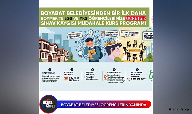 BOYABAT BELEDİYESİ ÖĞRENCİLERİN YANINDA
