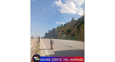 DUVAR ÇÖKTÜ YOL KAPANDI