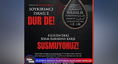 FİLİSTİN'E DESTEK PLATFORMU AÇIKLAMA YAPACAK
