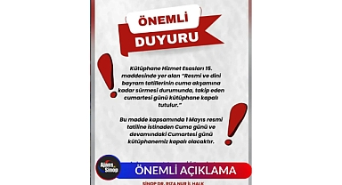 ÖNEMLİ AÇIKLAMA