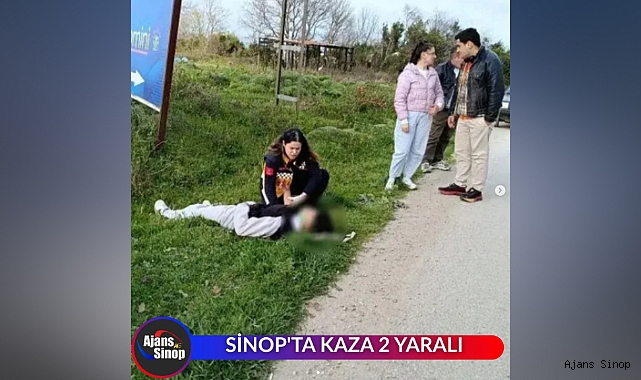 SİNOP'TA KAZA 2 YARALI