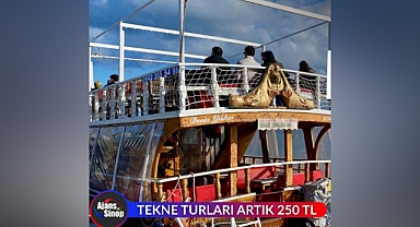 TEKNE TURLARI ARTIK 250 TL