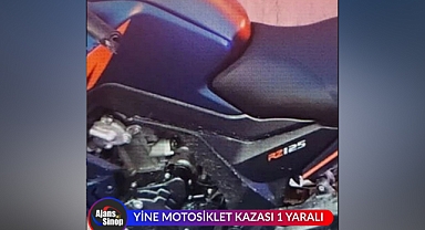 YİNE MOTOSİKLET KAZASI 1 YARALI